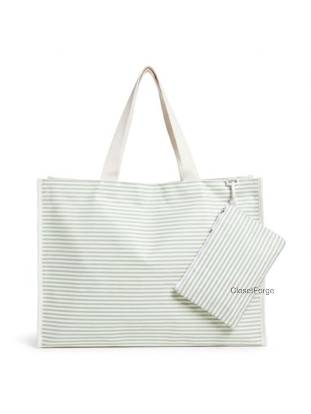 Large Striped Tote Bag for Mahjong Lover, Waterproof Canvas Carryall Overnight